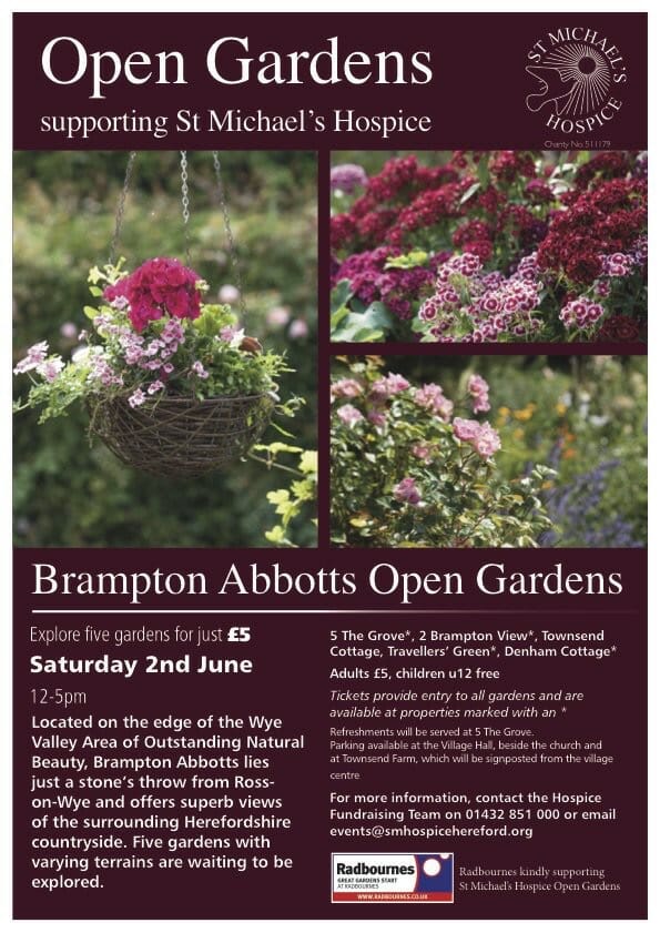 Brampton Abbotts Open Gardens – Saturday 2nd June