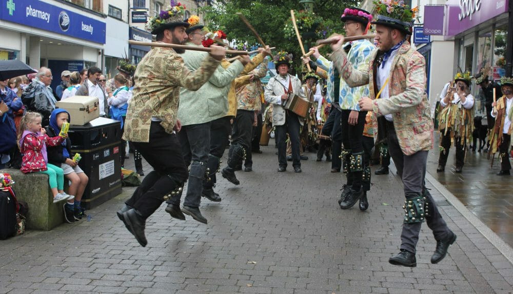 Morris Dancing on Corn Square in Leominster