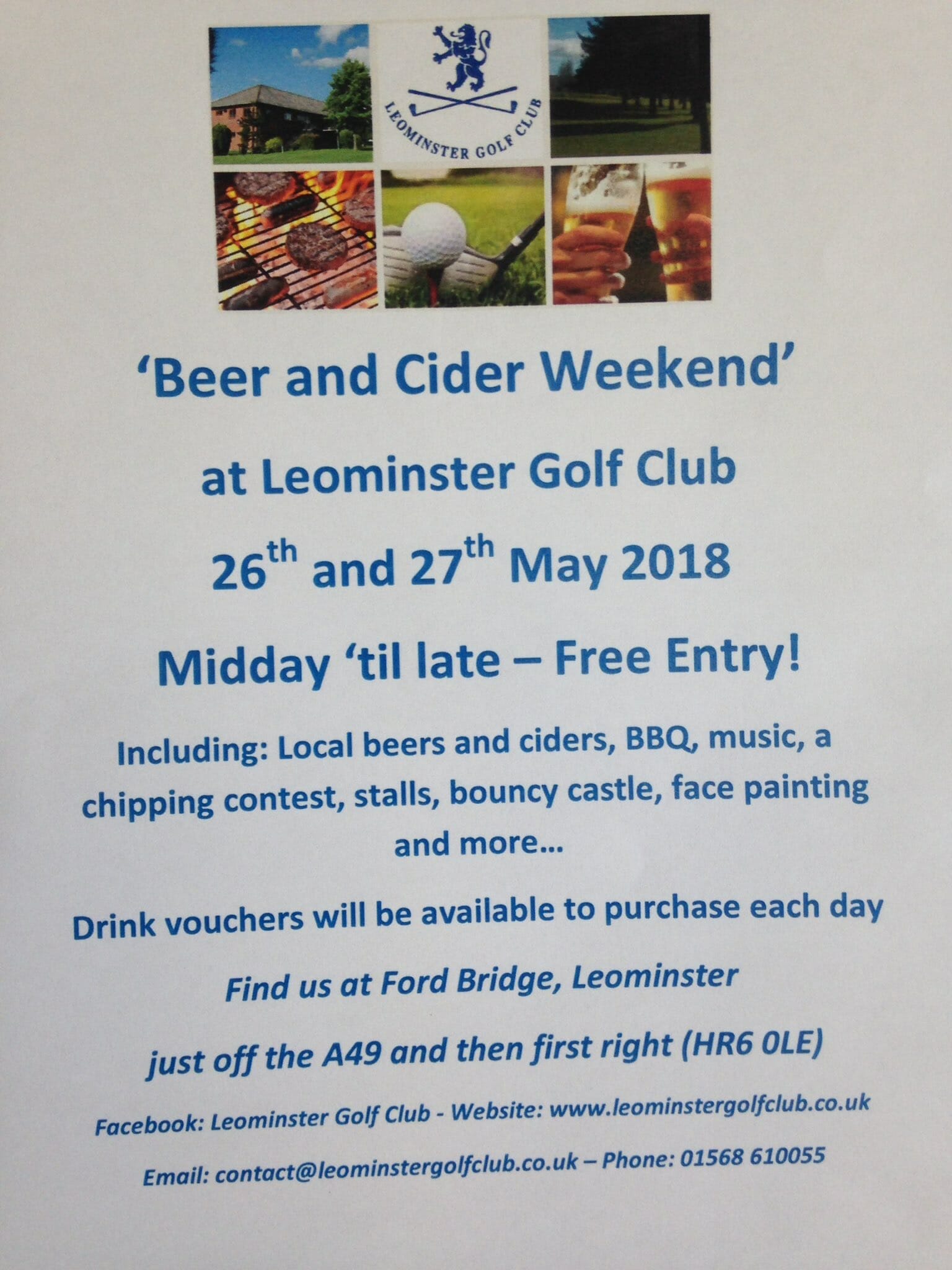Beer & Cider Weekend at Leominster Golf Club