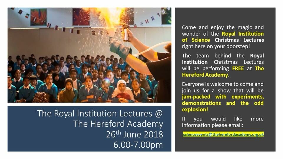Hereford High School to Host Royal Institute Lectures