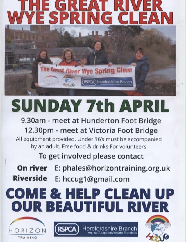 NEWS | The Great River Wye Spring Clean Sunday 7th April 2019
