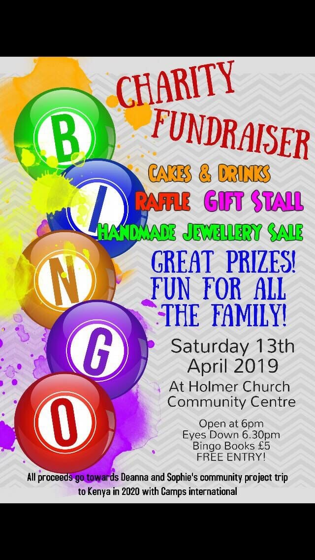 CHARITY | Charity fundraiser Bingo at Holmer Church Community Centre