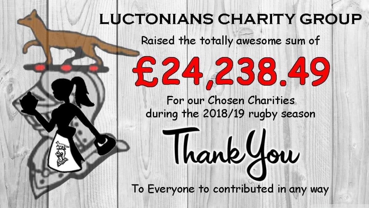 RUGBY | Luctonians raise £24,238.49 for chosen charities