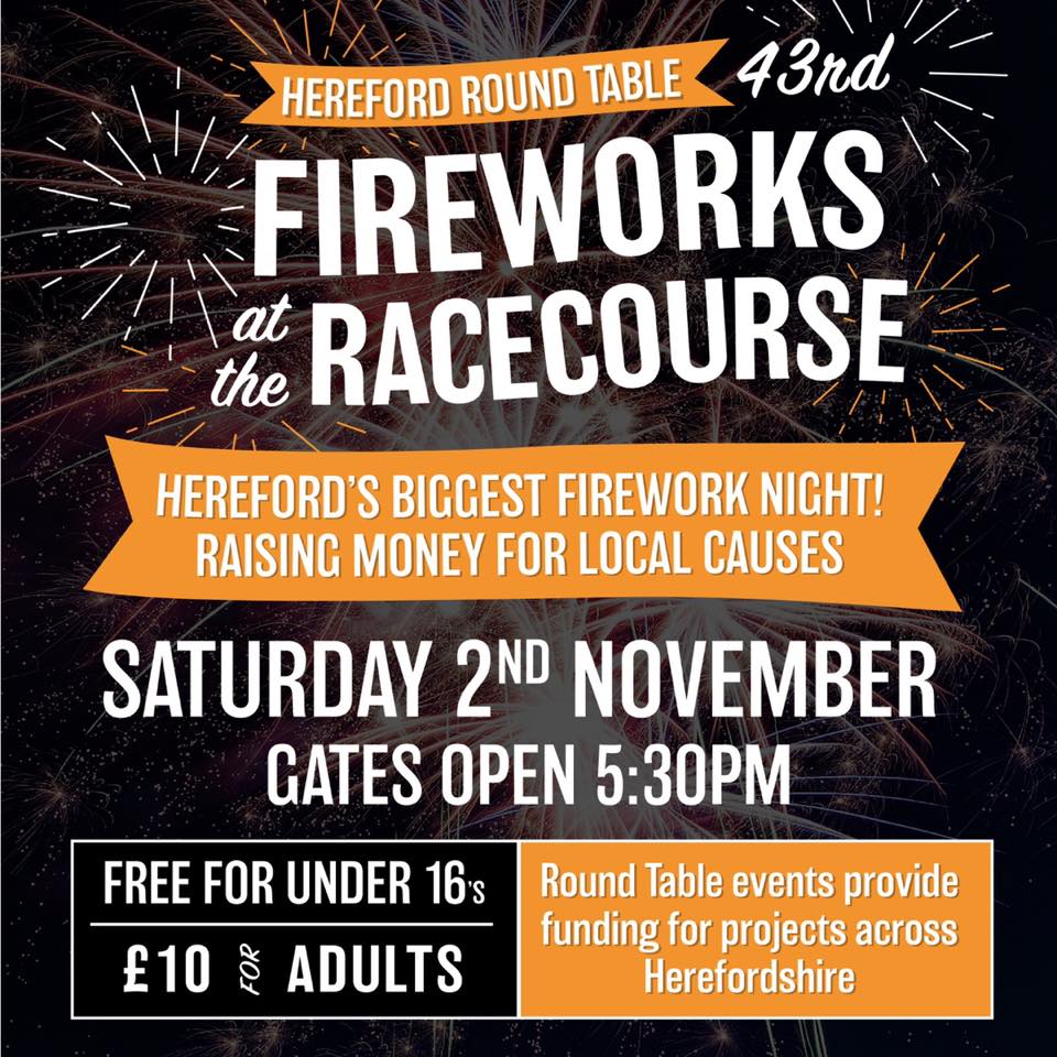 WHAT’S ON? | Hereford Round Table Fireworks at Hereford Racecourse