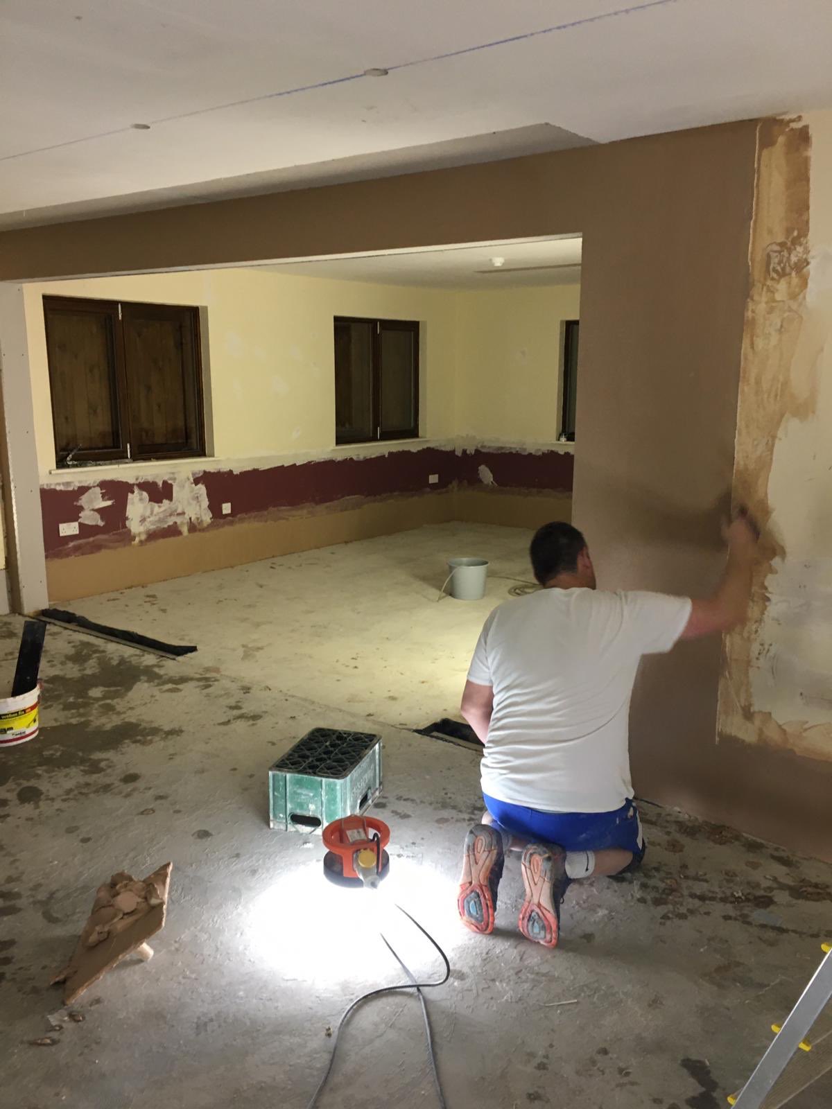 FOOTBALL | Westfields FC staff work into the night to get clubhouse back in working order