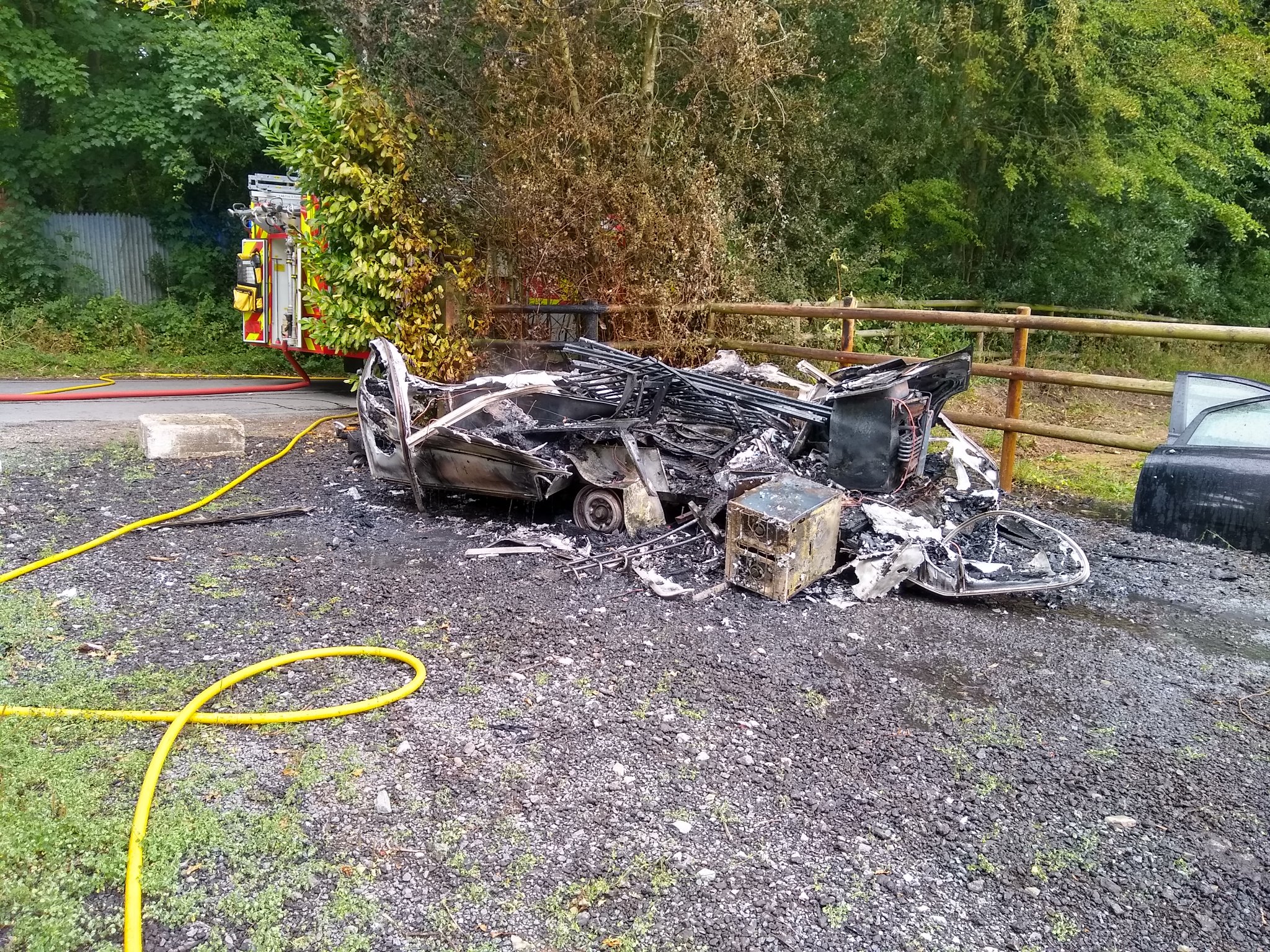 NEWS | Fire crews tackle fire involving touring caravan and hedgerow