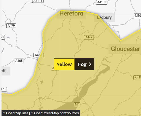 NEWS | Fog warning issued for parts of Herefordshire
