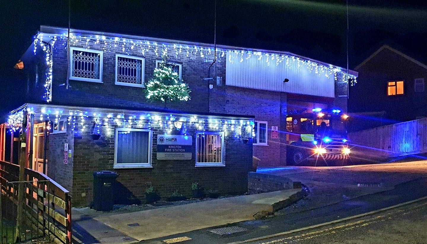 NEWS | Kington Fire Station lit up to bring festive cheer to community