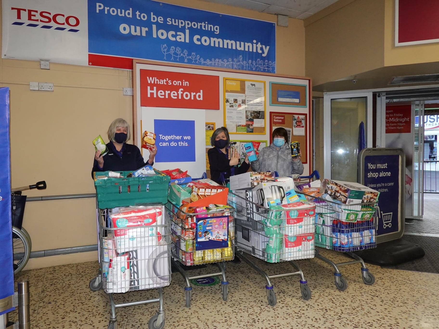 NEWS | Tesco customers raise huge amount of money to purchase food and essentials for Hereford Food Bank