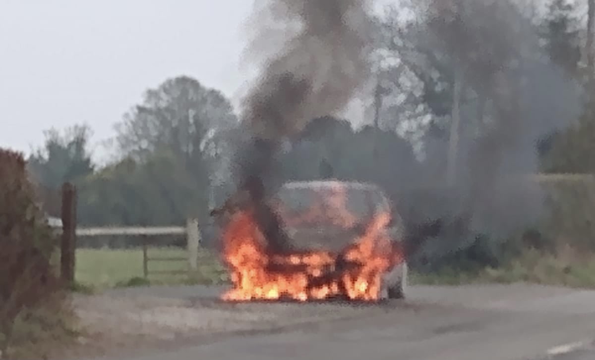 NEWS | Fire crews tackle car fire in Herefordshire