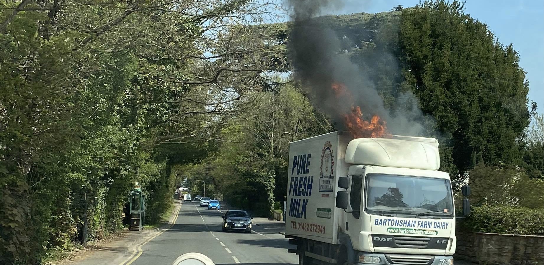 NEWS | Lorry fire on busy Hereford road