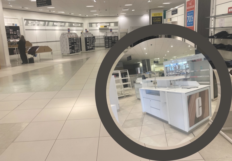 NEWS | Empty shelves in Hereford Debenhams as store prepares to permanently close