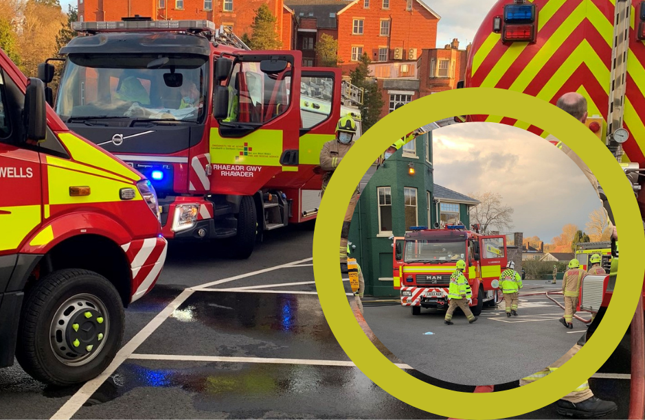 NEWS | Several fire crews tackle large fire in hotel basement in Powys