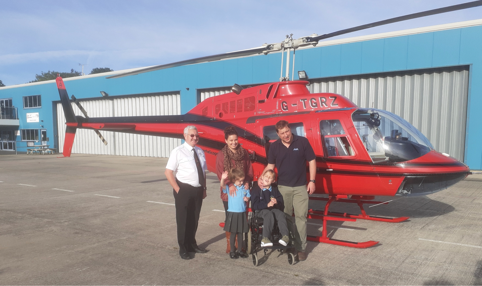 NEWS | Hereford Lions Club and Tiger Helicopters give Sam his wish