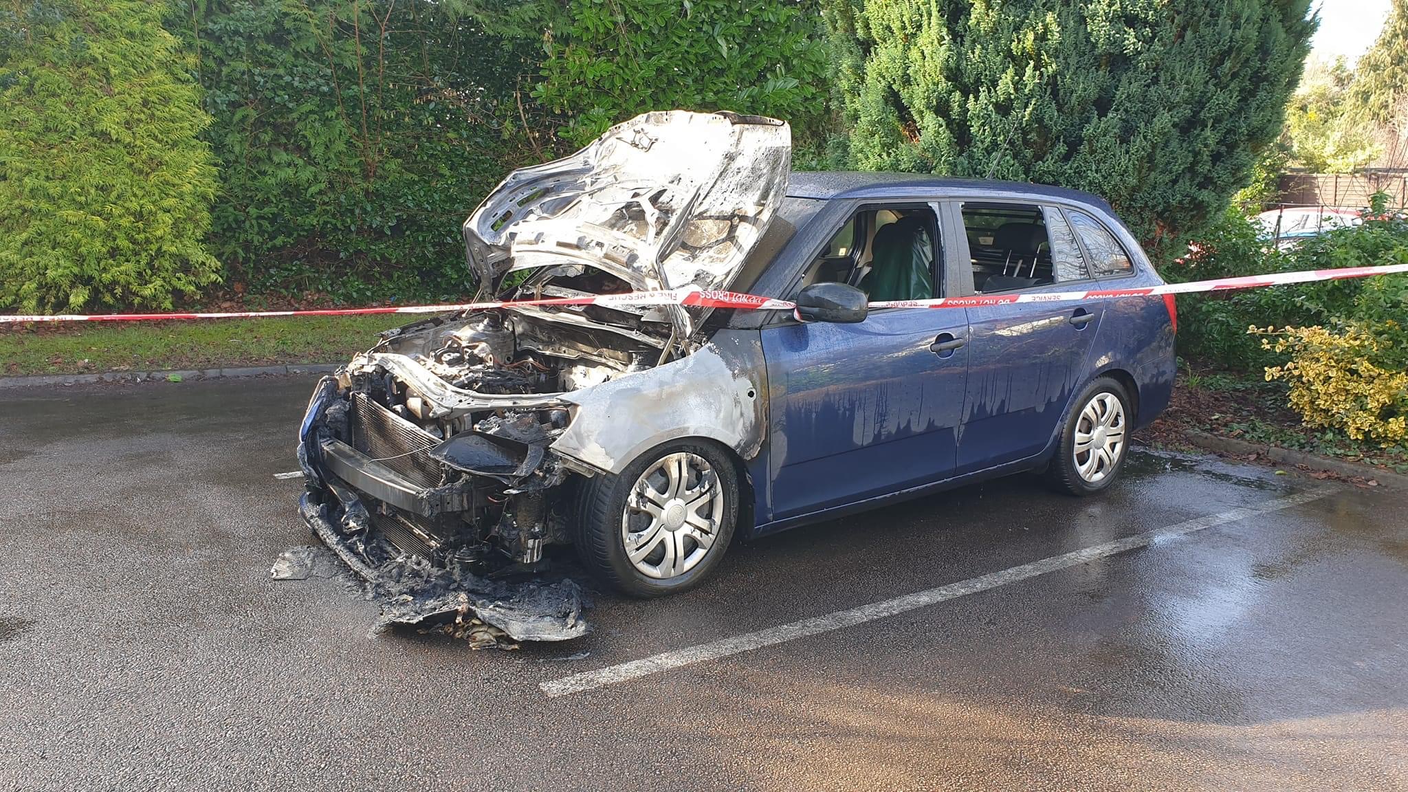 NEWS | Fire crews respond to a small vehicle fire at a church in Herefordshire