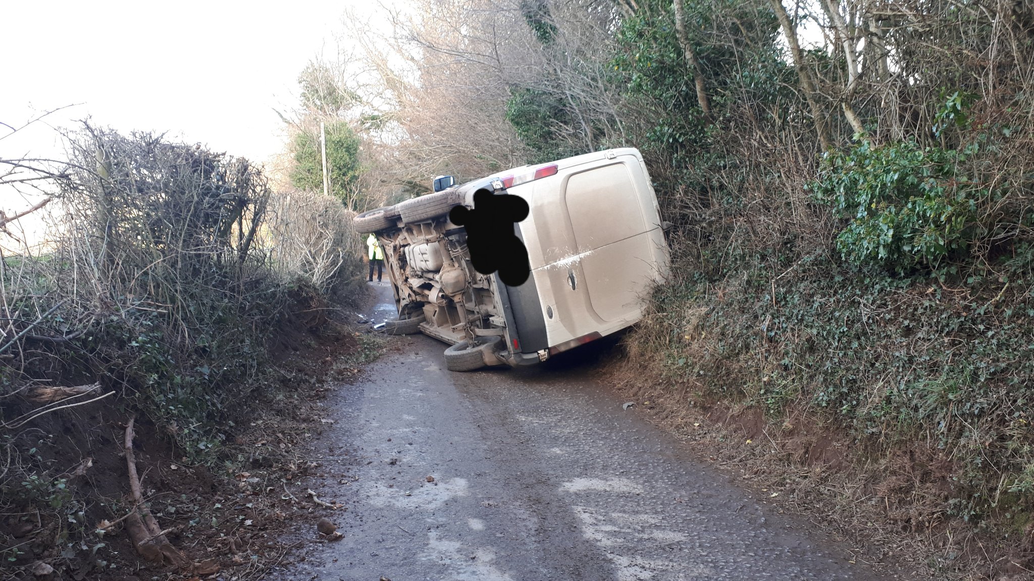 NEWS | Emergency services called after vehicle overturns on a country lane in Herefordshire
