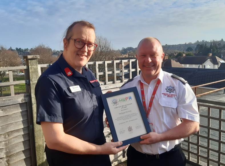NEWS | Crew Commander Philippa Denton retires after 32 years with Hereford & Worcester Fire and Rescue Service