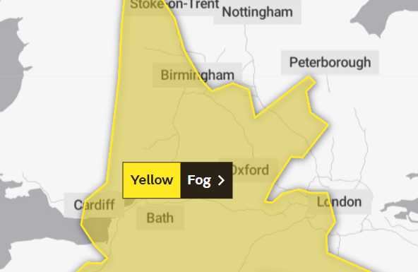 NEWS | Met Office issues weather warning for dense fog with temperatures set to fall to -7c across Herefordshire tonight