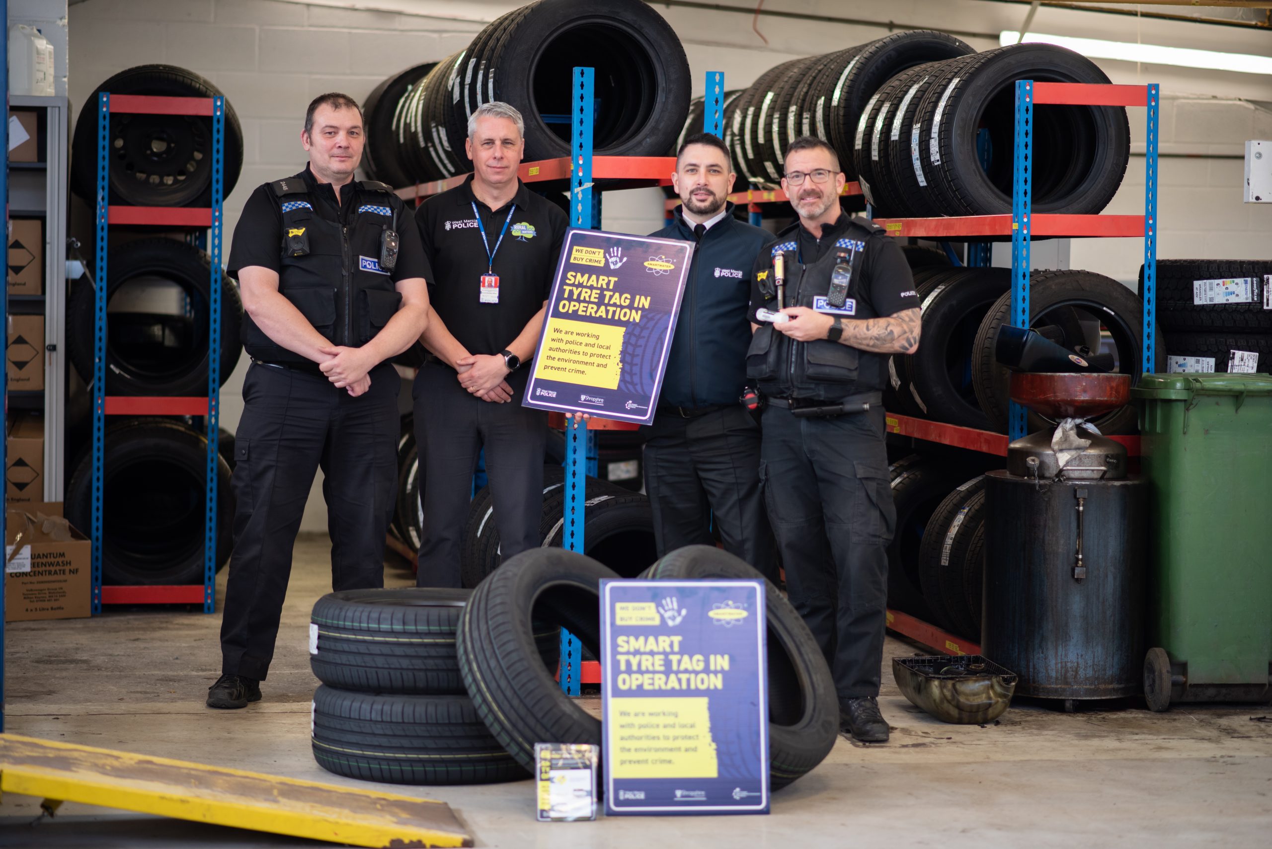 NEWS | To tackle fly-tipping West Mercia Police has teamed up with Smartwater and local authorities to introduce ‘tyre tagging’