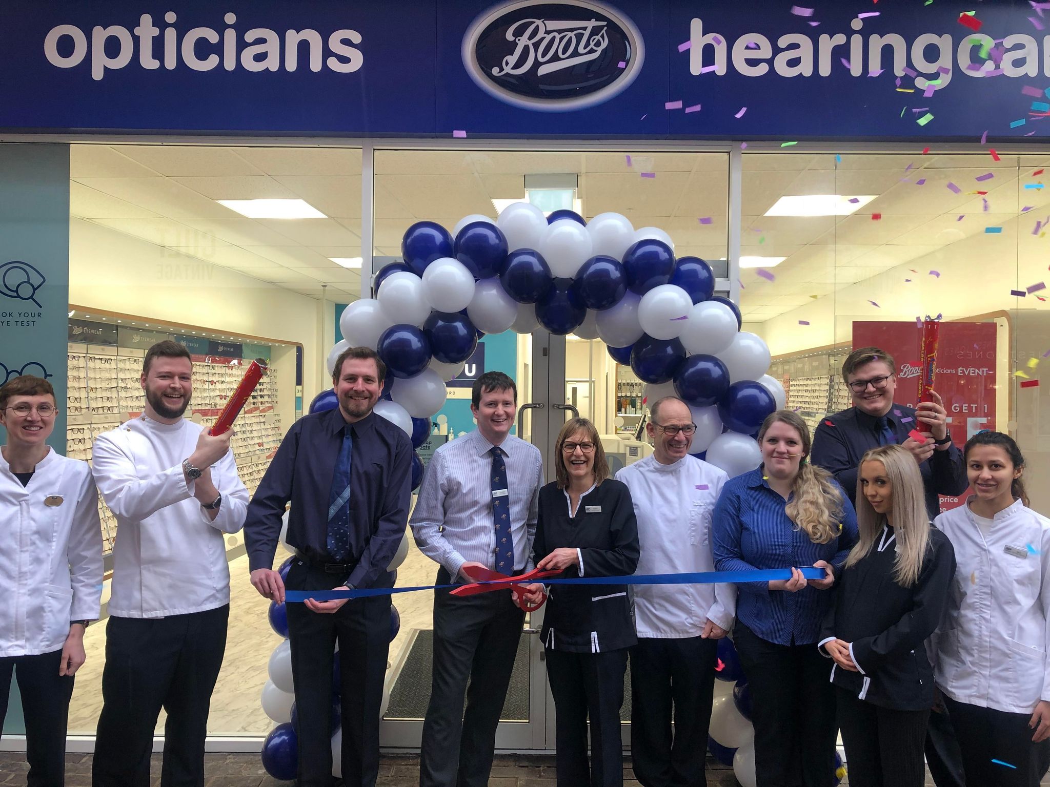 NEWS | Boots Opticians in Hereford re-opens after new investment and a long serving member of staff cut the ribbon!