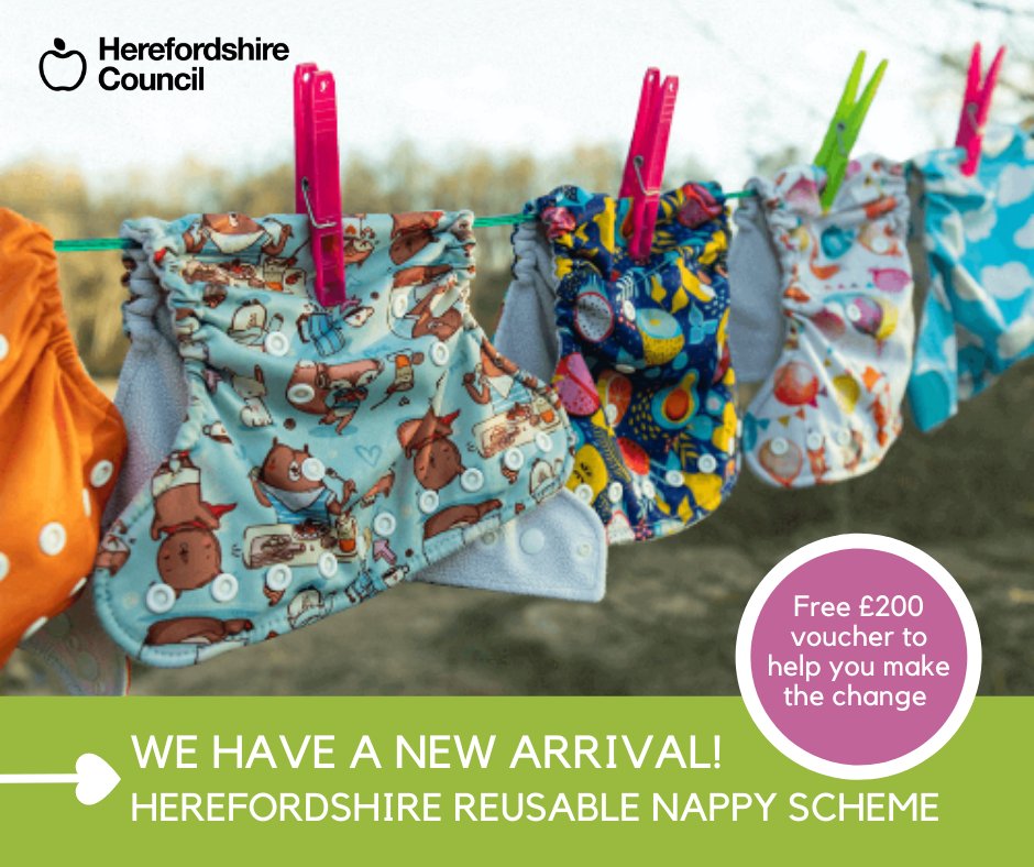 NEWS | Herefordshire Council issuing a limited number of £200 vouchers to help parents purchase reusable nappies