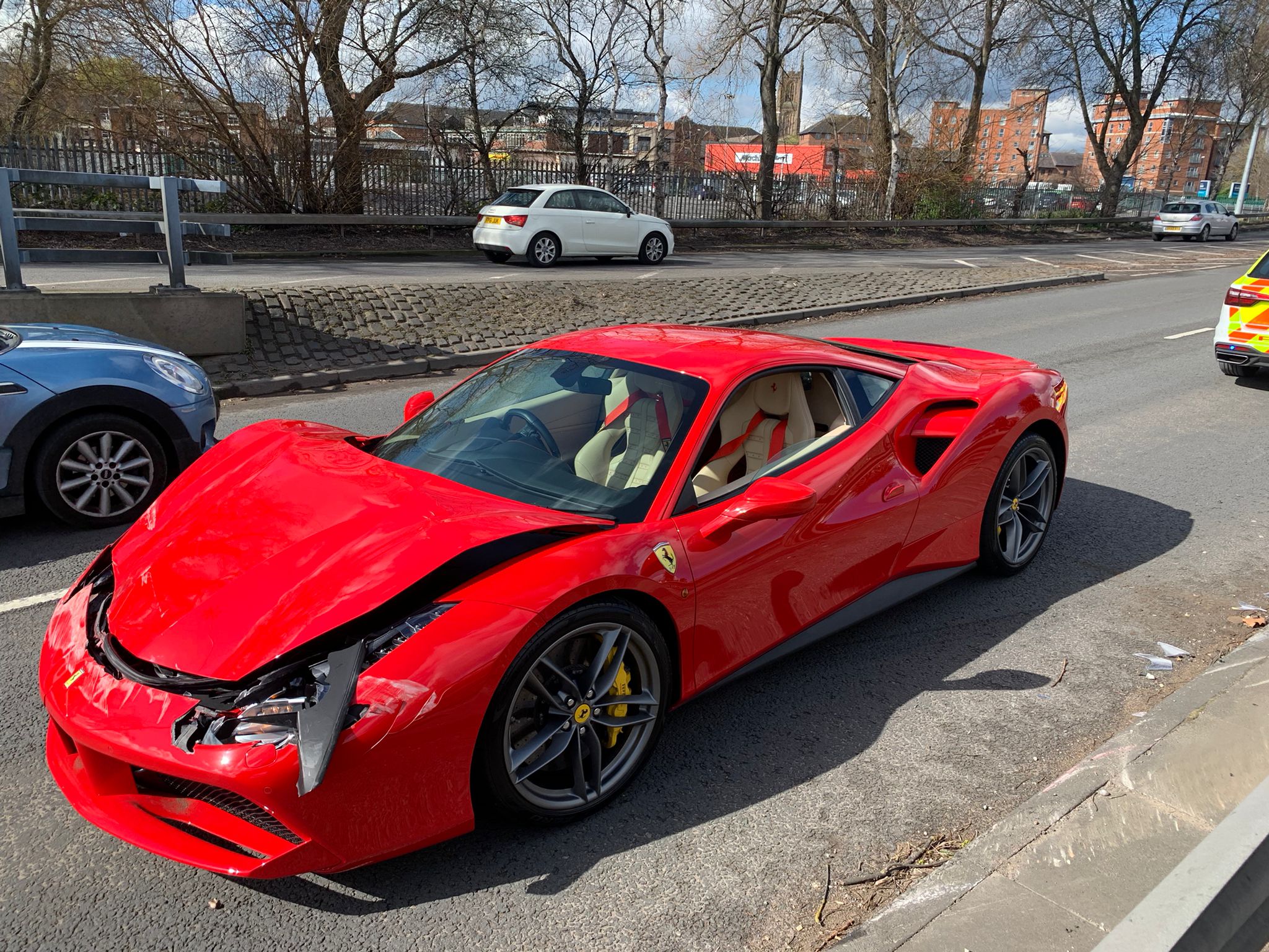 UK NEWS | Driver ends up smashing up new Ferrari after driving it less than two miles