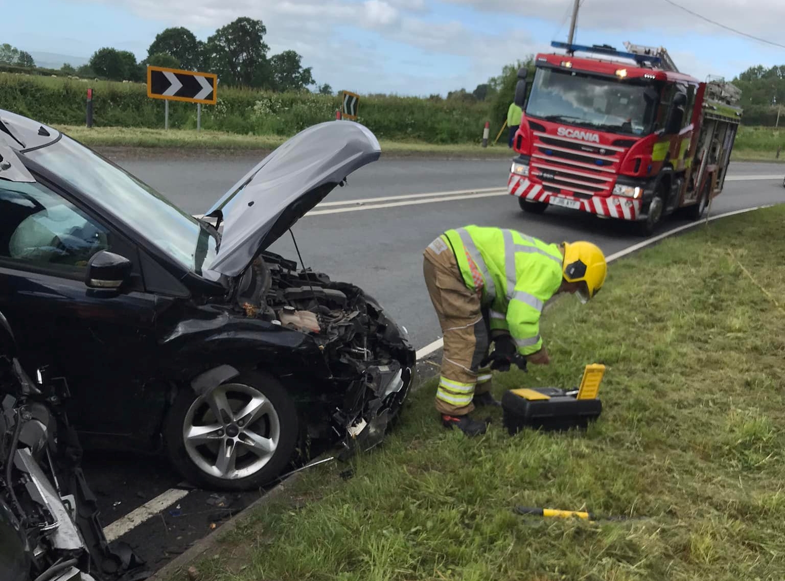 NEWS | Fire crews helped to support Police at a collision in Herefordshire this morning
