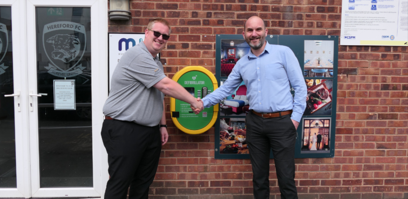 NEWS | Hereford FC have installed a life-saving public access defibrillator outside the Merton Stand at Edgar Street