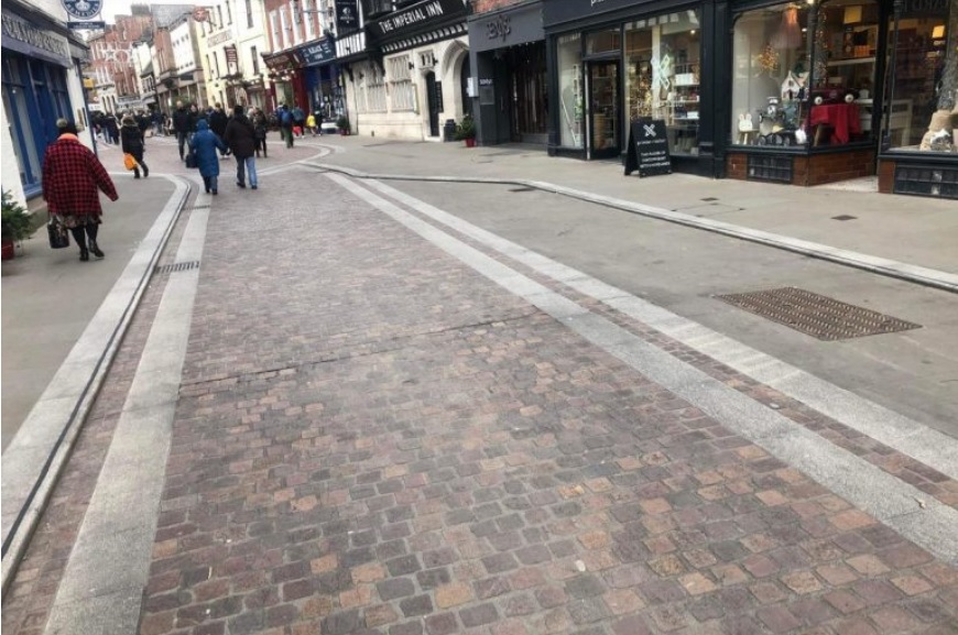 NEWS | Work to improve the kerbs on Widemarsh Street in Hereford yet to commence – with cost estimated to be around £700,000