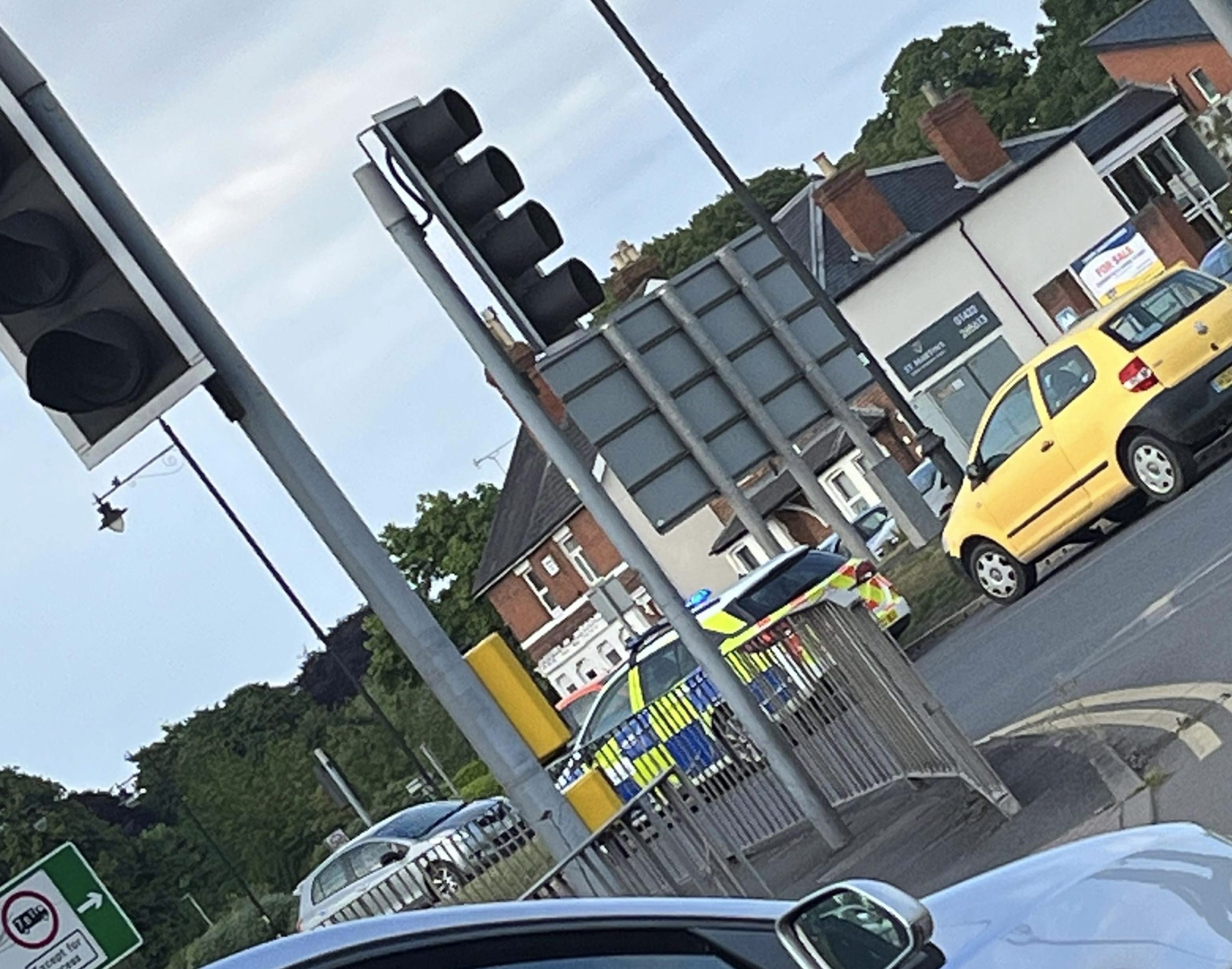 NEWS | Busy junction in Hereford partially blocked by collision involving a police car