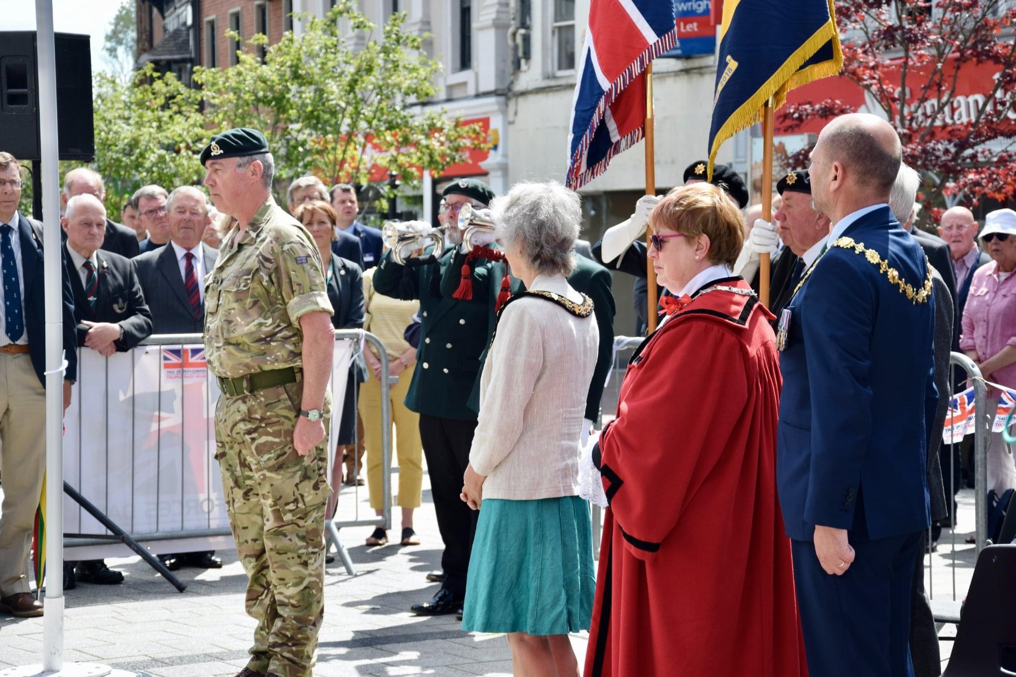 NEWS | The Mayor of Hereford attended the raising of the flag to mark the beginning of Armed Forces Week 2022 in Hereford earlier this week