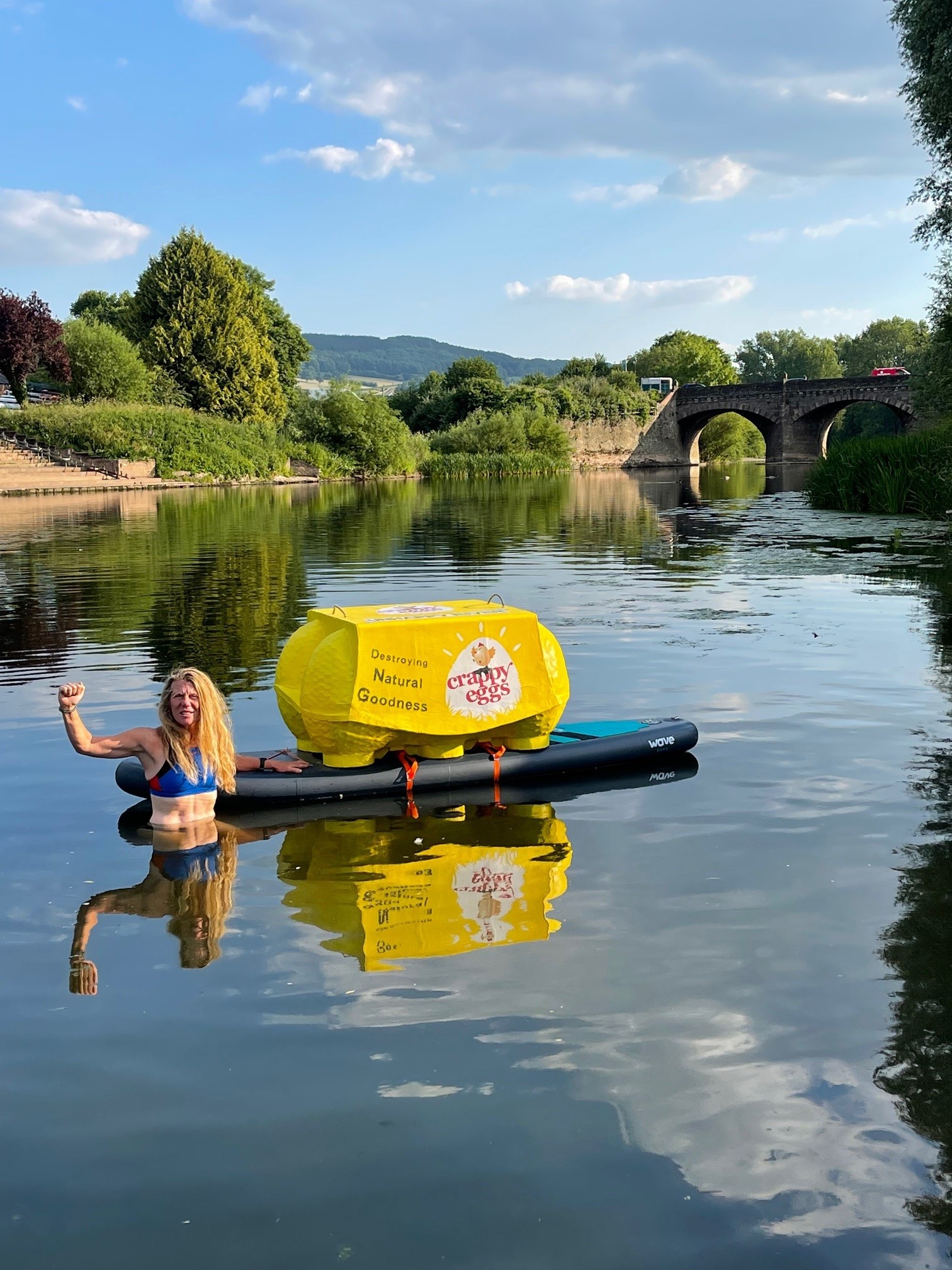 NEWS | Swimmer and campaigner Angela Jones launches new campaign to tackle egg industry pollution of River Wye