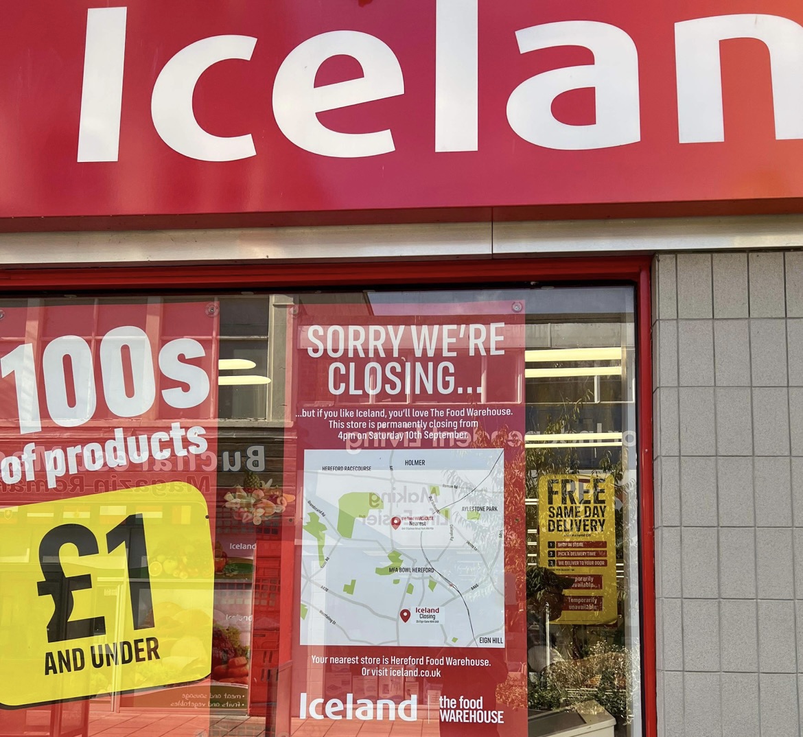 NEWS Iceland will close its store in Hereford city centre this