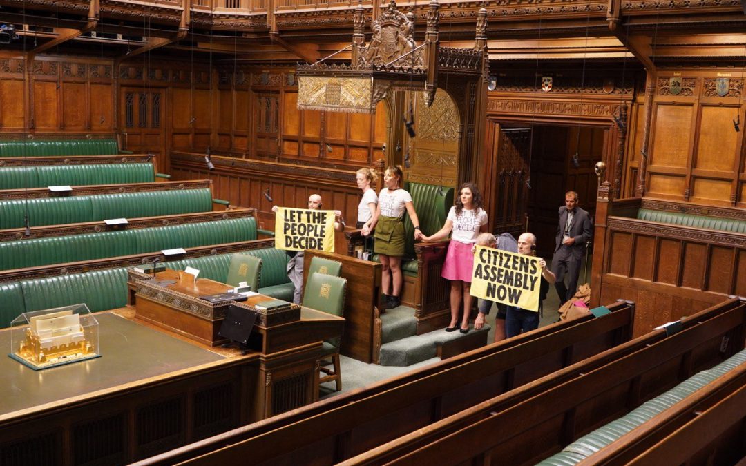NEWS | Extinction Rebellion supporters have superglued themselves around the Speakers Chair inside the commons chamber