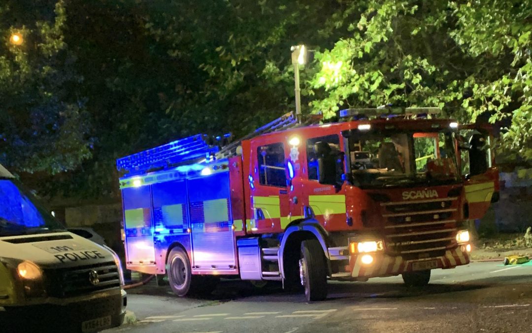 NEWS | Fire crews called to Greyfriars Bridge in Hereford overnight following a suspicious incident  
