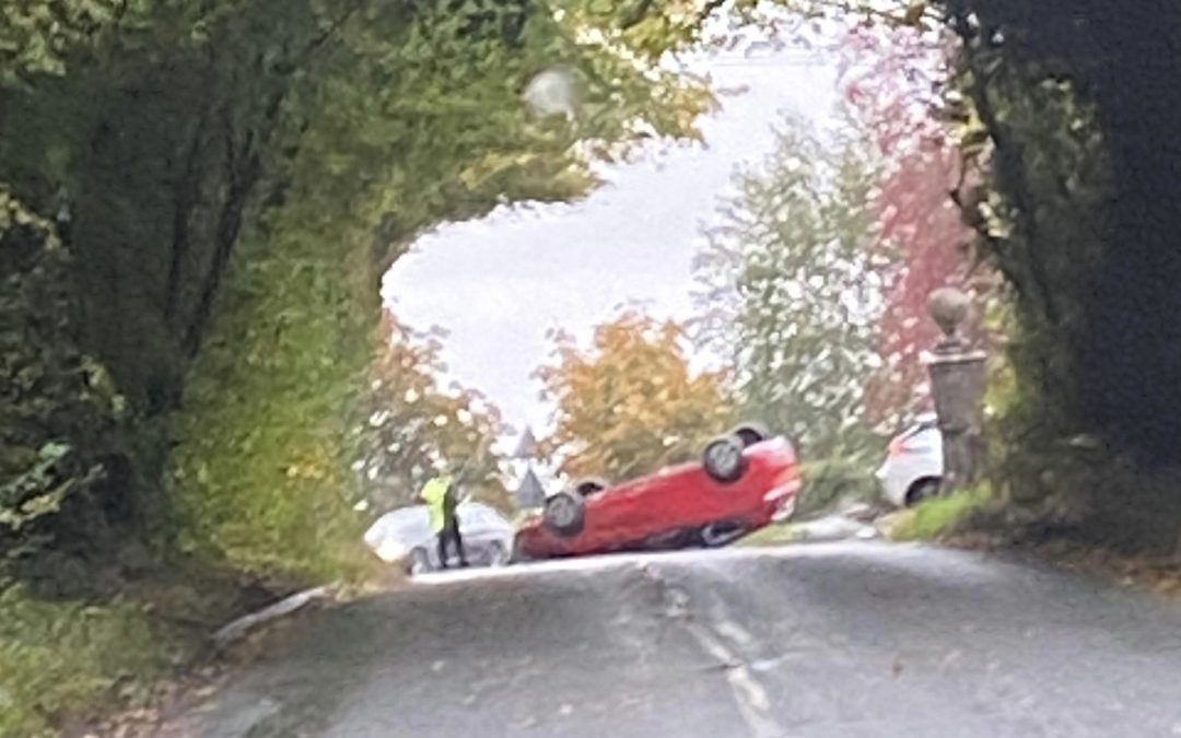 NEWS | Emergency services responding after car overturned on busy route in Herefordshire 
