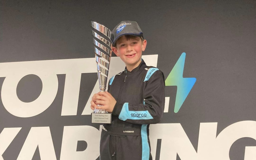 NEWS | 8-year-old Archie Loveridge crowned as Total Karting Zero 2022 National Cadet Champion
