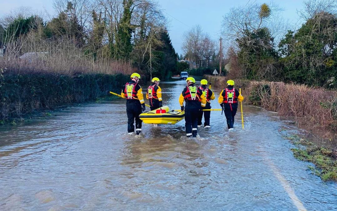 NEWS | Fire crews help rescue people from two vans that had got stuck in floodwater in Herefordshire 