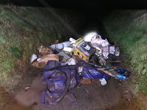 NEWS | Appeal launched after fly-tippers blocked a road in a village with rubbish