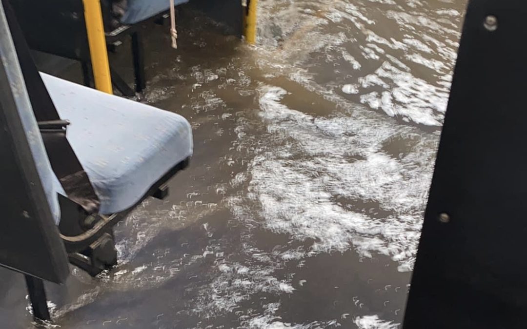 NEWS | Bus passengers left stunned after floodwater entered a bus during journey in Herefordshire