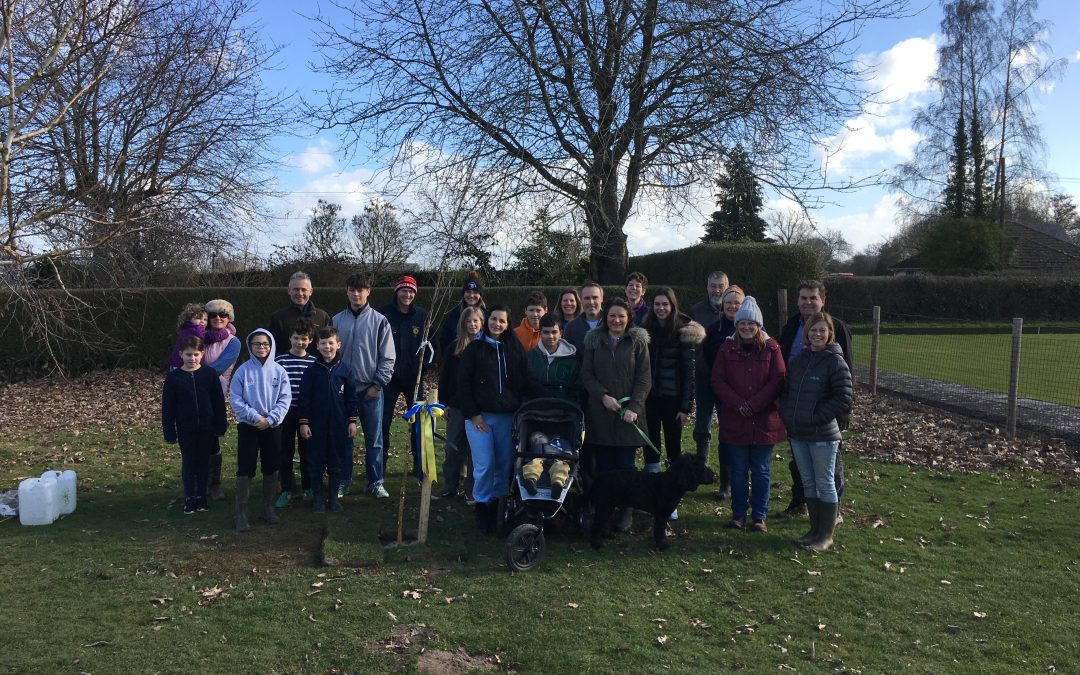 NEWS | Eardisland Environment and Sustainability Group spent this morning planting trees and hedgerows around the village with a tree planted to show solidarity with Ukraine