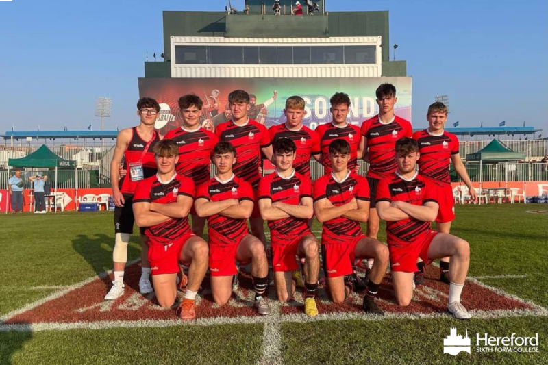 NEWS | Hereford Sixth Form College Sport was fortunate to have the opportunity to travel to Dubai to take part in the World Sevens Series Sports Event in November