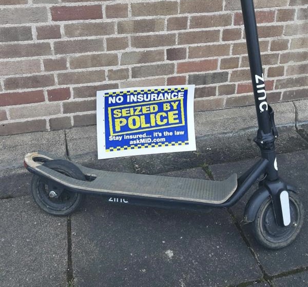 NEWS | An E-scooter will be destroyed after police discovered a person riding it on the road 