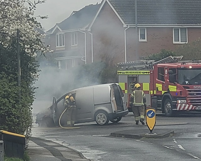 NEWS | Fire crews called to a vehicle fire on a residential street in Hereford this afternoon 