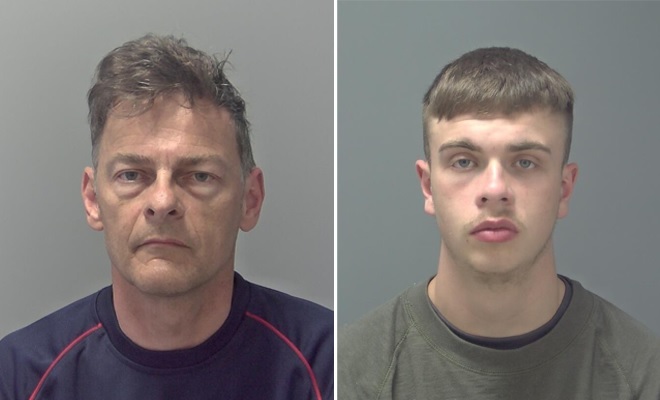 UK NEWS | A father and son who stabbed to death a man who was trying car door handles in their local area have been given life sentences