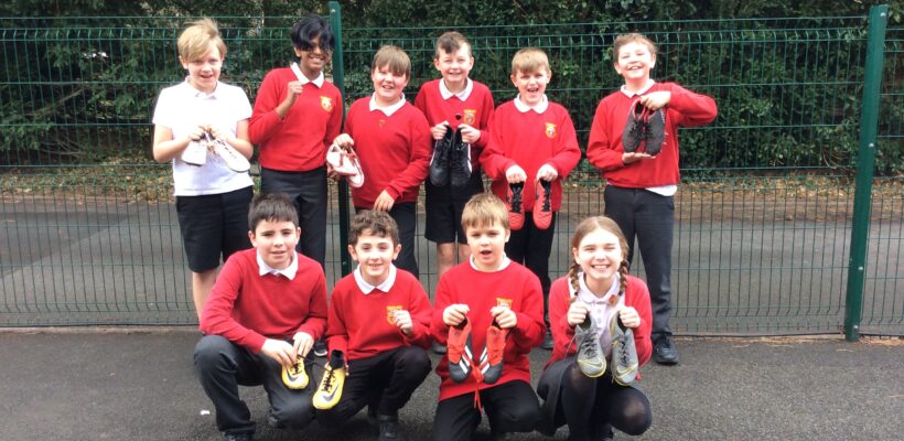 NEWS | Hereford FC In The Community and the Herefordshire Community Recycling Group team up to provide boots for a local primary school