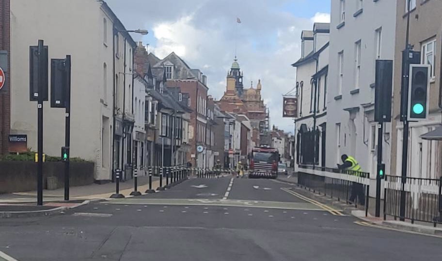 NEWS | Hereford & Worcester Fire and Rescue Service attending an incident in Hereford city centre this afternoon