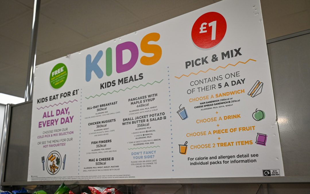 NEWS | Asda today announced that its hugely popular ‘Kids Eat for £1’ café meal deals will continue and cover the School May half term holidays