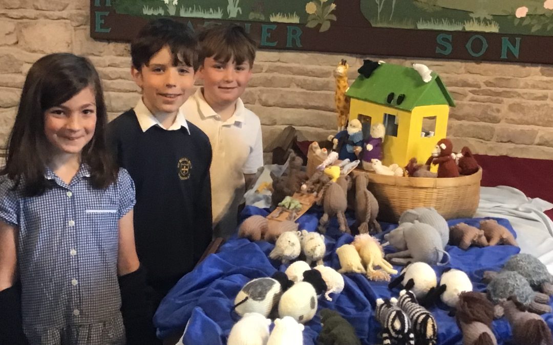 FEATURED | 140 local schoolchildren visit the Knitted Bible exhibition at St Michael’s Church in Bodenham