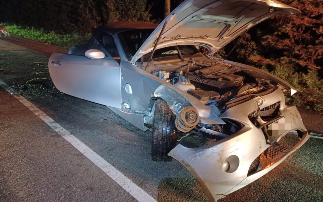 NEWS | Driver tests positive during roadside test for cocaine following a collision where a car smashed into a telegraph pole in Herefordshire 